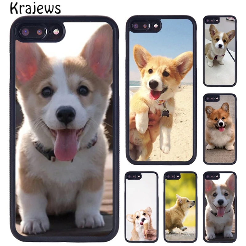 Krajews Welsh Corgi Puppy Dog TPU Phone Case For iPhone 16 15 14 X XR XS 11 12 mini 13 Pro MAX Plus cover shell coque