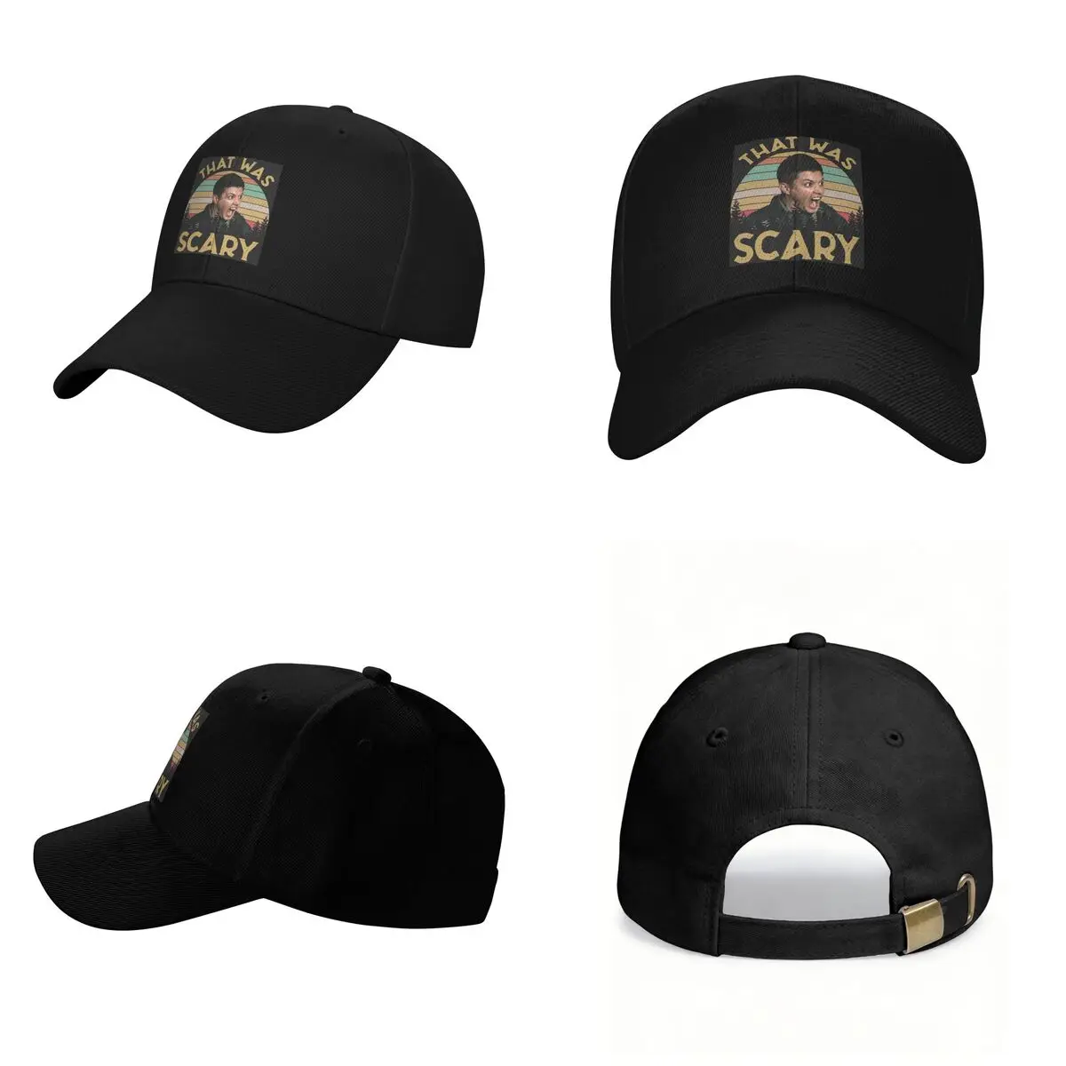 Jensen Ackles Dean Winchester Supernatural That Was Scary Cap Fashion Casual Baseball Caps Adjustable Hat Unisex Baseball Hats