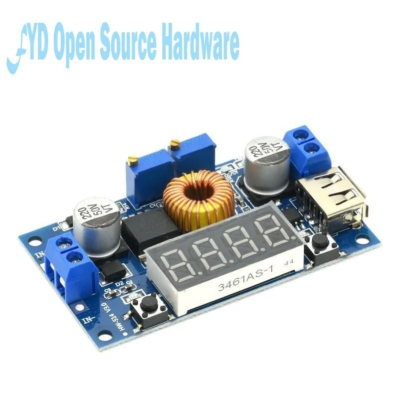 XL4015 75W DC-DC 5A Voltage Regulators Module Adjustable Buck Module With Voltmeter Display