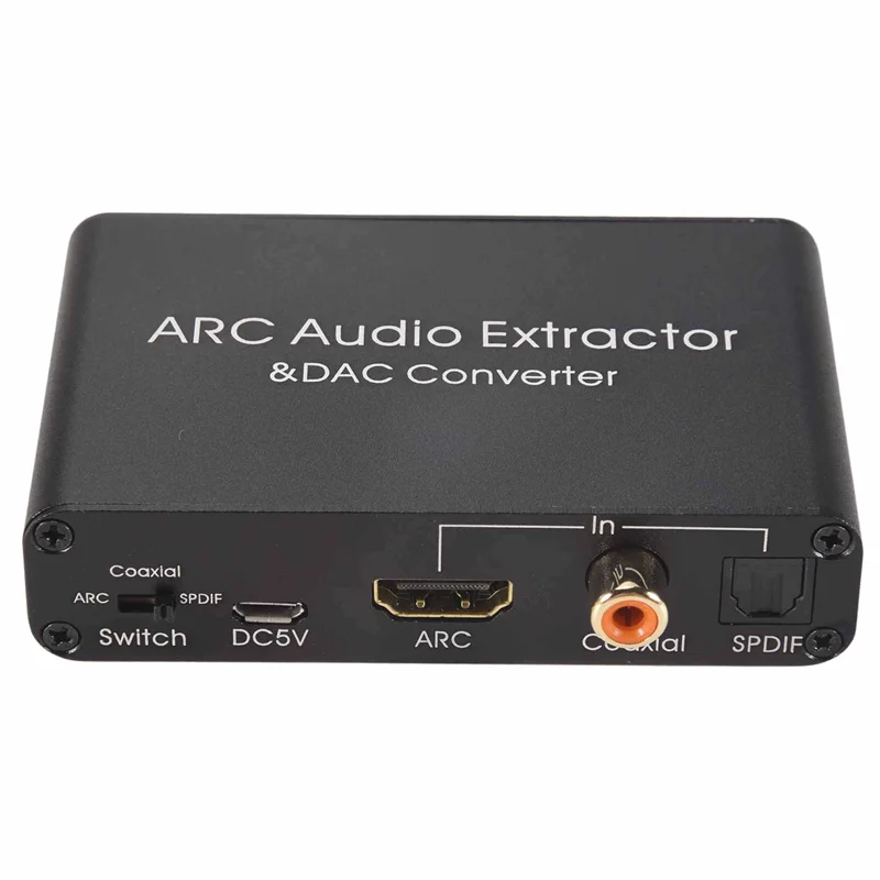 

192Khz ARC Audio Adapter Audio Extractor Digital To Analog Audio Converter DAC SPDIF Coaxial RCA 3.5Mm Jack Output-X59A
