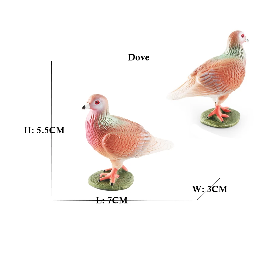 Sowa Flamingo Turcja Tukan Seahawk Model Figurki Zwierząt Plastikowy Ptak Zabawka Figurka Dżungla Przygody Dzieci Prezenty Leśny Zoo