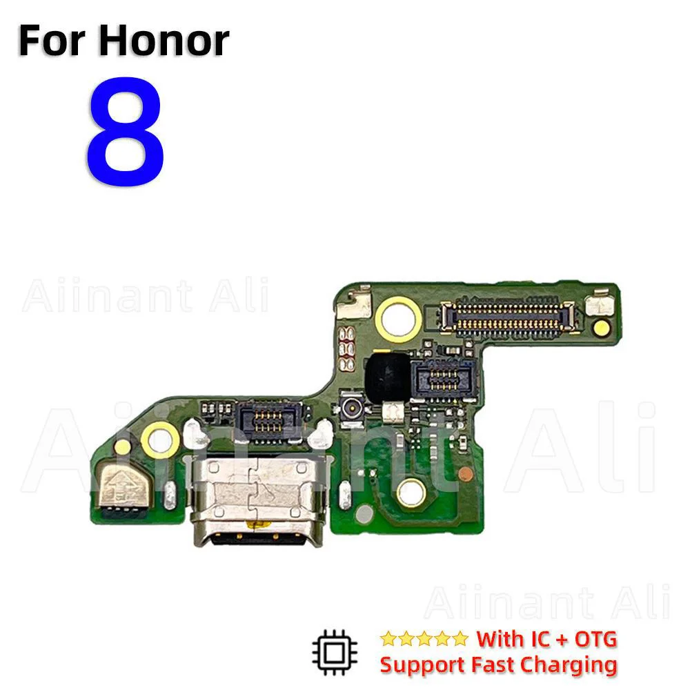 Aiinant For Huawei Honor 8 Lite Pro 8A 8C 8S 8X Max 2019 Dock USB Charger Board Connector Charging Port Flex Cable Phone Parts