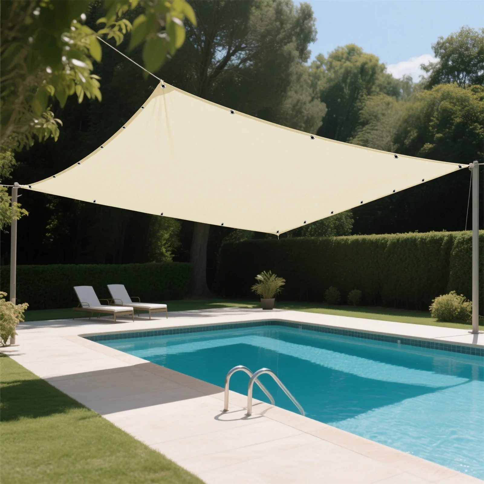 Wasserdichtes Schattentuch mit Ösen, Campingzeltplane, Sonnenschutz, Hängematten-Regendach für Camping, Wandern, Markise, Sonnenschutz – Detail 11