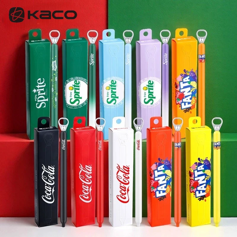 

Kaco Coca-Cola Sprite и Fanta совместная гелевая ручка с креативным дизайном, канцелярские принадлежности 0,5 мм, школьные принадлежности для забавного письма и экзамена