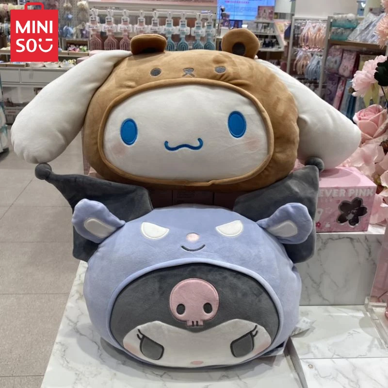 

Подушка Miniso Sanrio Kuromi My Melody для задней панели, удобная набивная подушка в стиле аниме Cinnamoroll понравило, подушка для дивана, кровати, милые плюшевые подушки