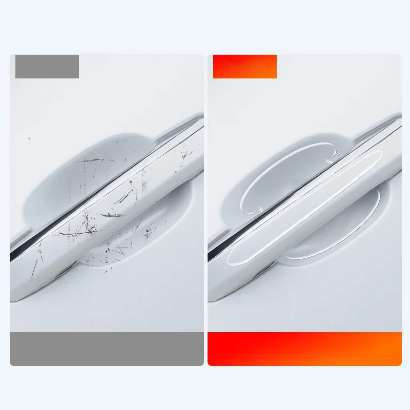 8Pcs Car Door Handle Sticker Transparent Anti-scratch Protective Strip For Nissan Qashqai X-trail Note Juke Sentra Patrol Leaf