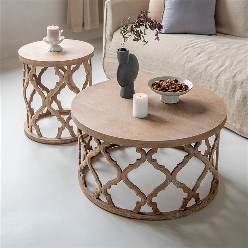 American Round Coffee Table Set: The Perfect Blend of Retro Charm and Modern Functionality for Today’s Living Rooms