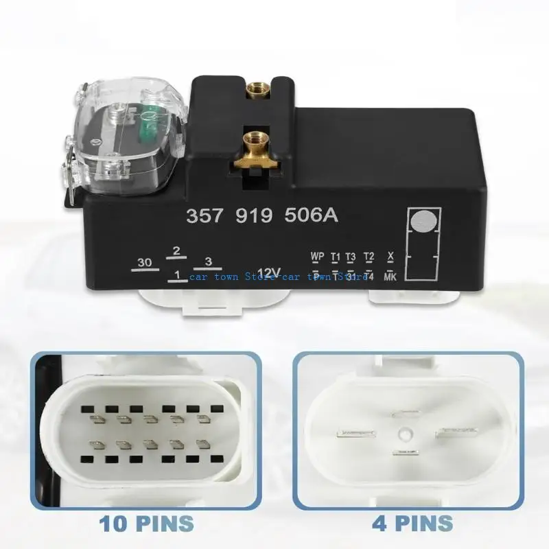 

RXJE Radiator Fan Module 357919506A 3A0919506 Replacement Electronic Fan Control Unit for 1.9L 2.0L 2.8L