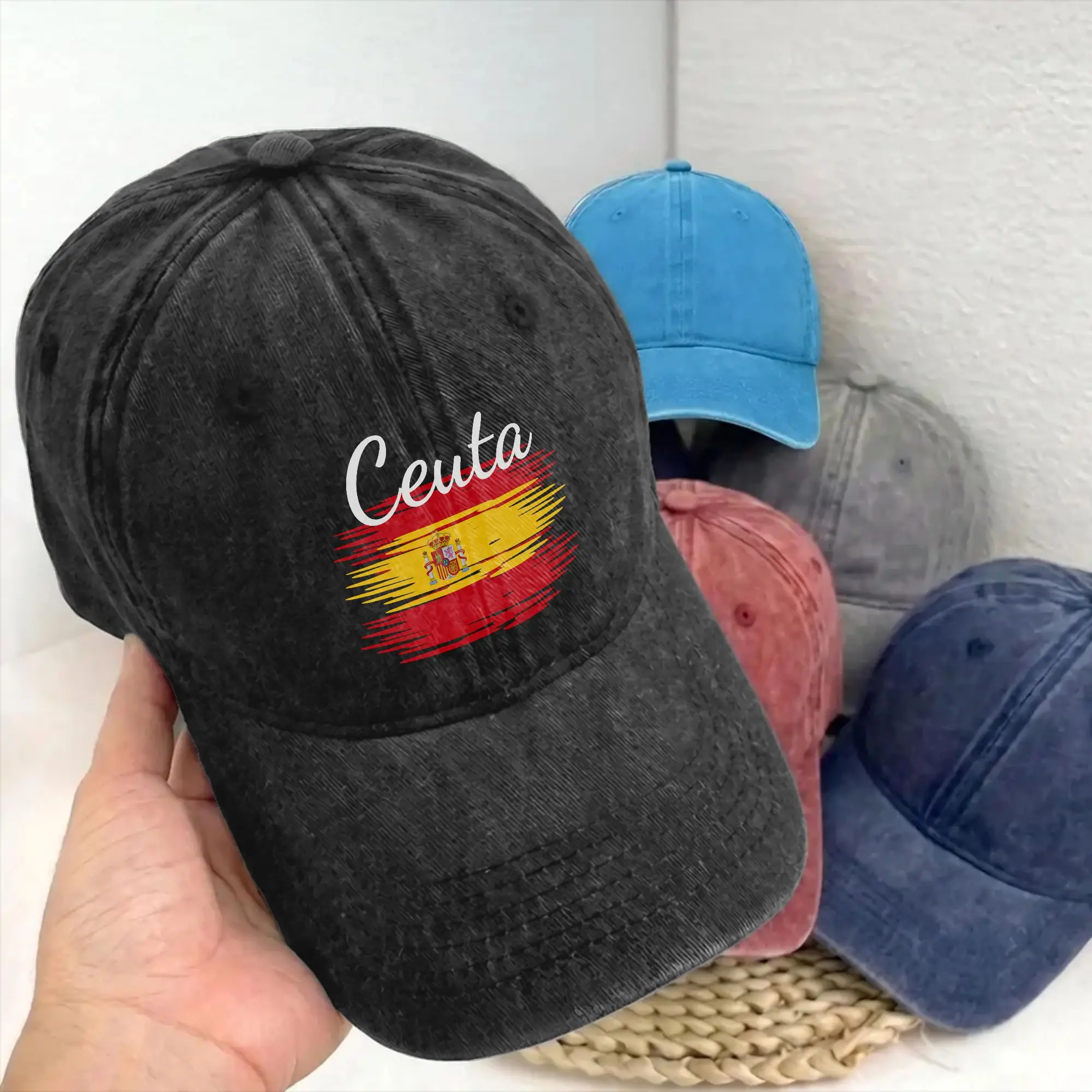 Ceuta Make Spain Great Again Spanish Flag Unisex Unstructured Baseball Cap Travel Distressed Denim Hat Retro Adjustable Snapback