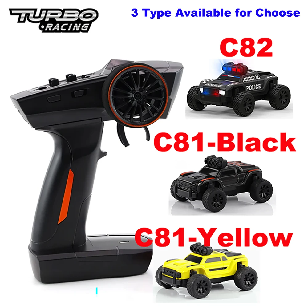 

Turbo Racing 1:76 C81 C82 RC Truck Car Mini Full Proportional Monster Truck With Cool Lights Mountain Car Toy
