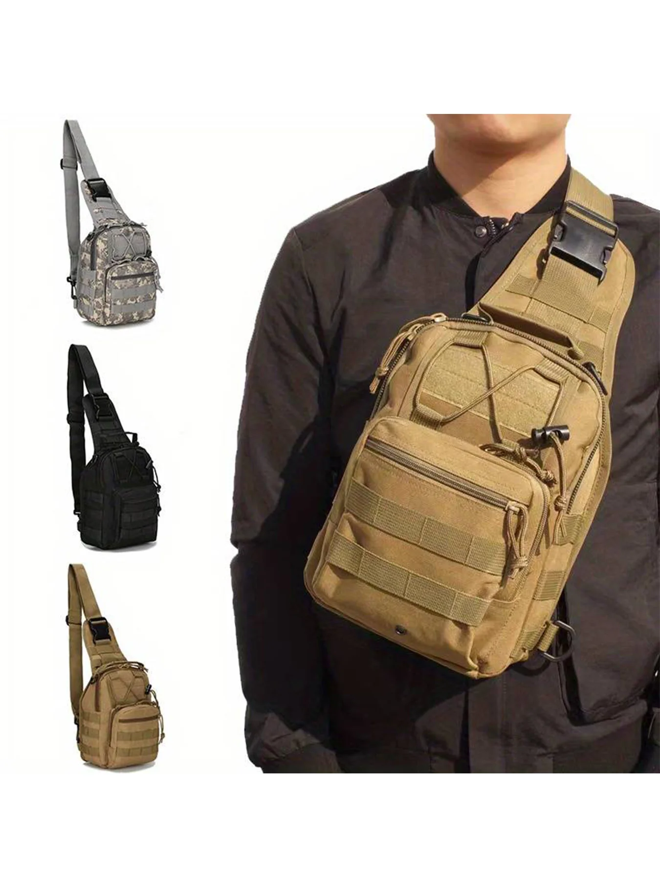 

good Versatile Tactical Sling Backpack Body Chest Bag Hiking Hunting Carry Bag