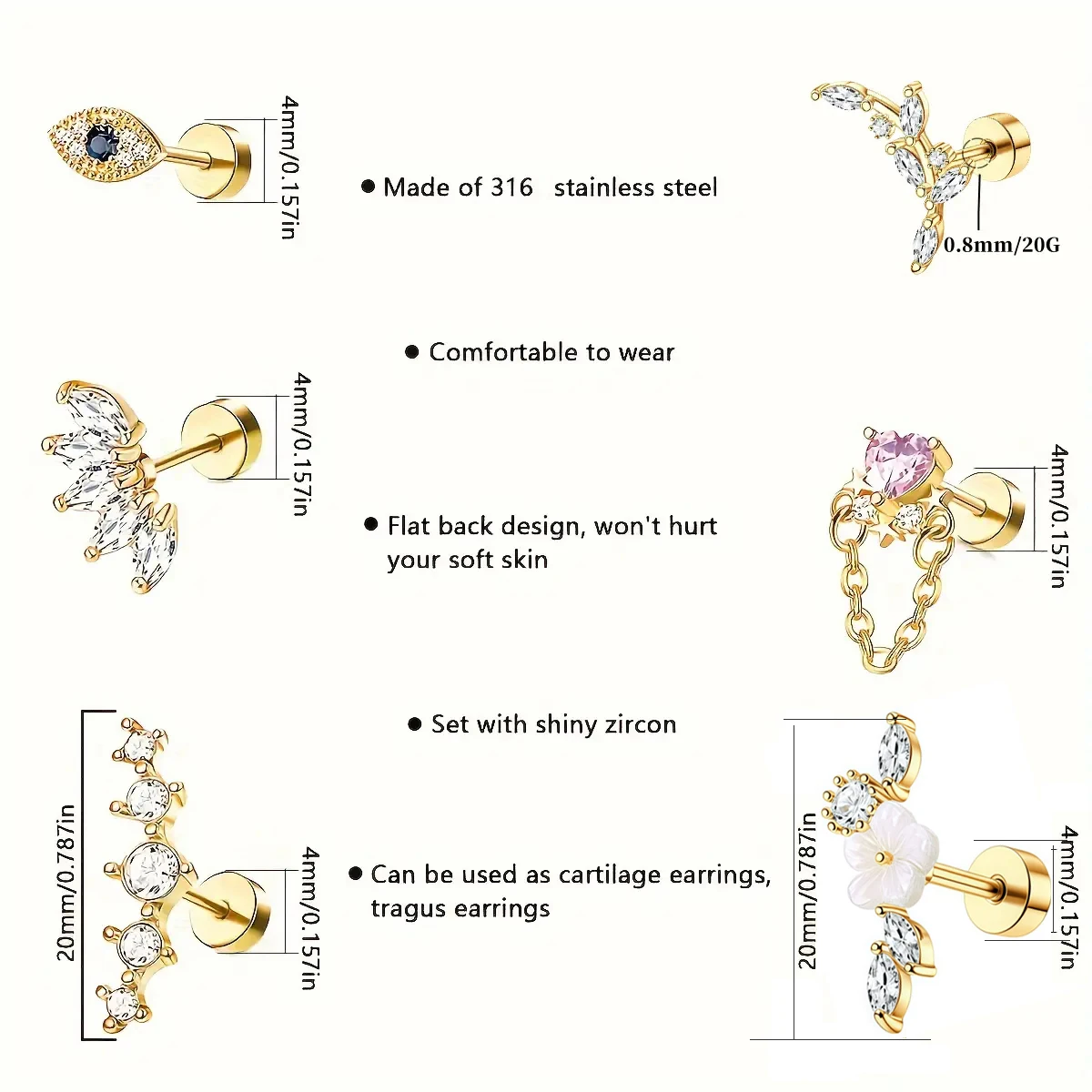 Thumbnail 3 - #16 Best Ear Stud Piercings to Buy In 2026