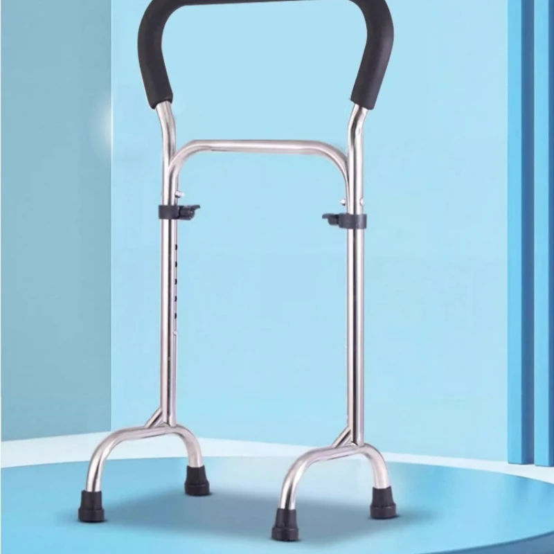 Adjustable Lightweight Non-slip Elderly Assistance Crutches - Multifunctional Portable Walking Stick for Daily Support