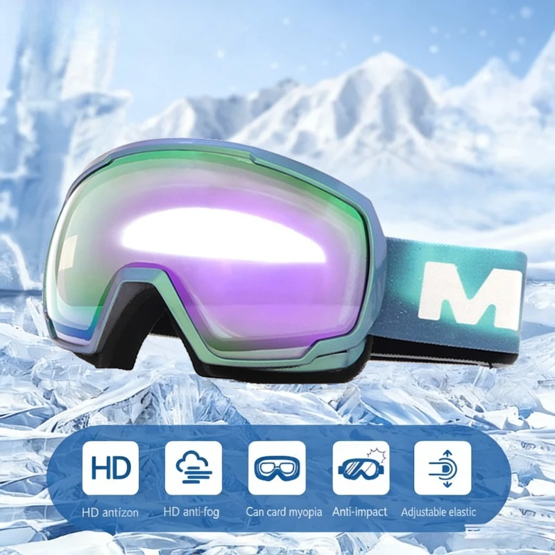 

Anti-Fog adult Goggles Snow Snowboard Goggles Comfortable And Warm Skiing Goggles For Outdoor Sport Snowmobile Eyewear