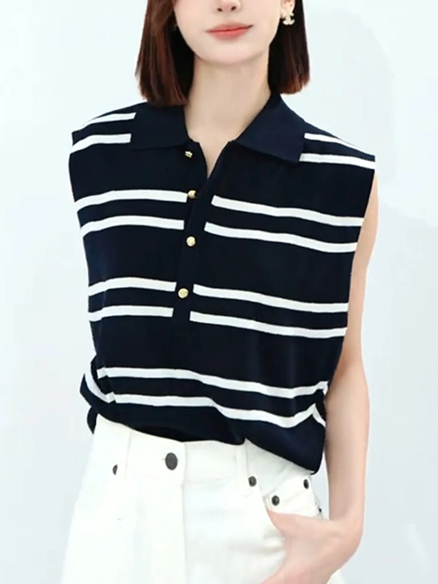 سترة كورية فريدة من نوعها مخططة Svel متماسكة ملونة تصميم Blo للصيف للتنقل خفيفة الوزن فاخرة بقلنسوة irt #2