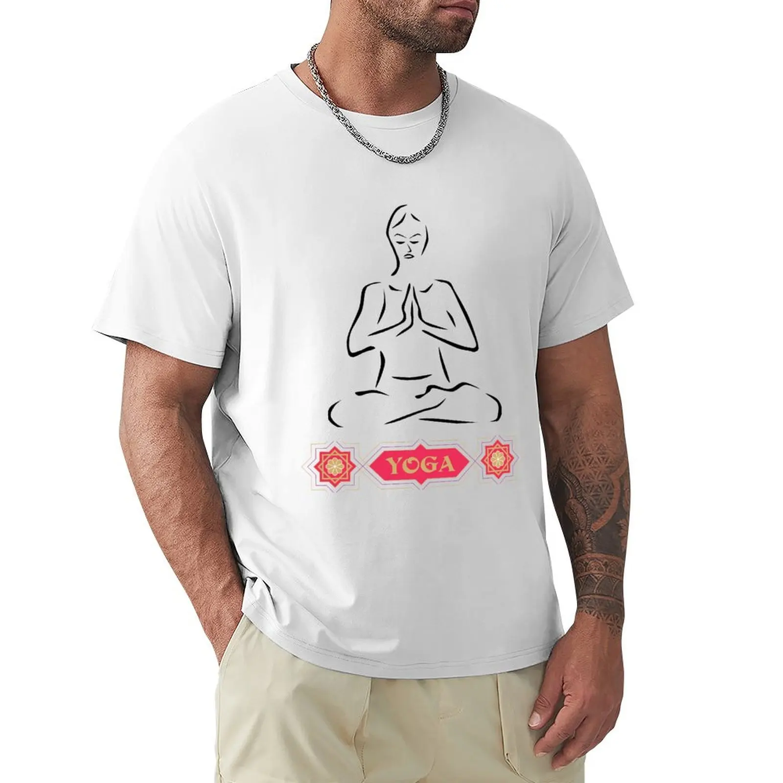 

Yoga T-Shirt blanks boys whites aesthetic clothes customizeds mens white t shirts