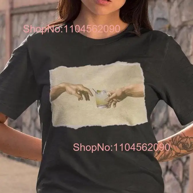 

The Creation Of Margarita on Rocks Cocktail T Shirt long or short sleeves