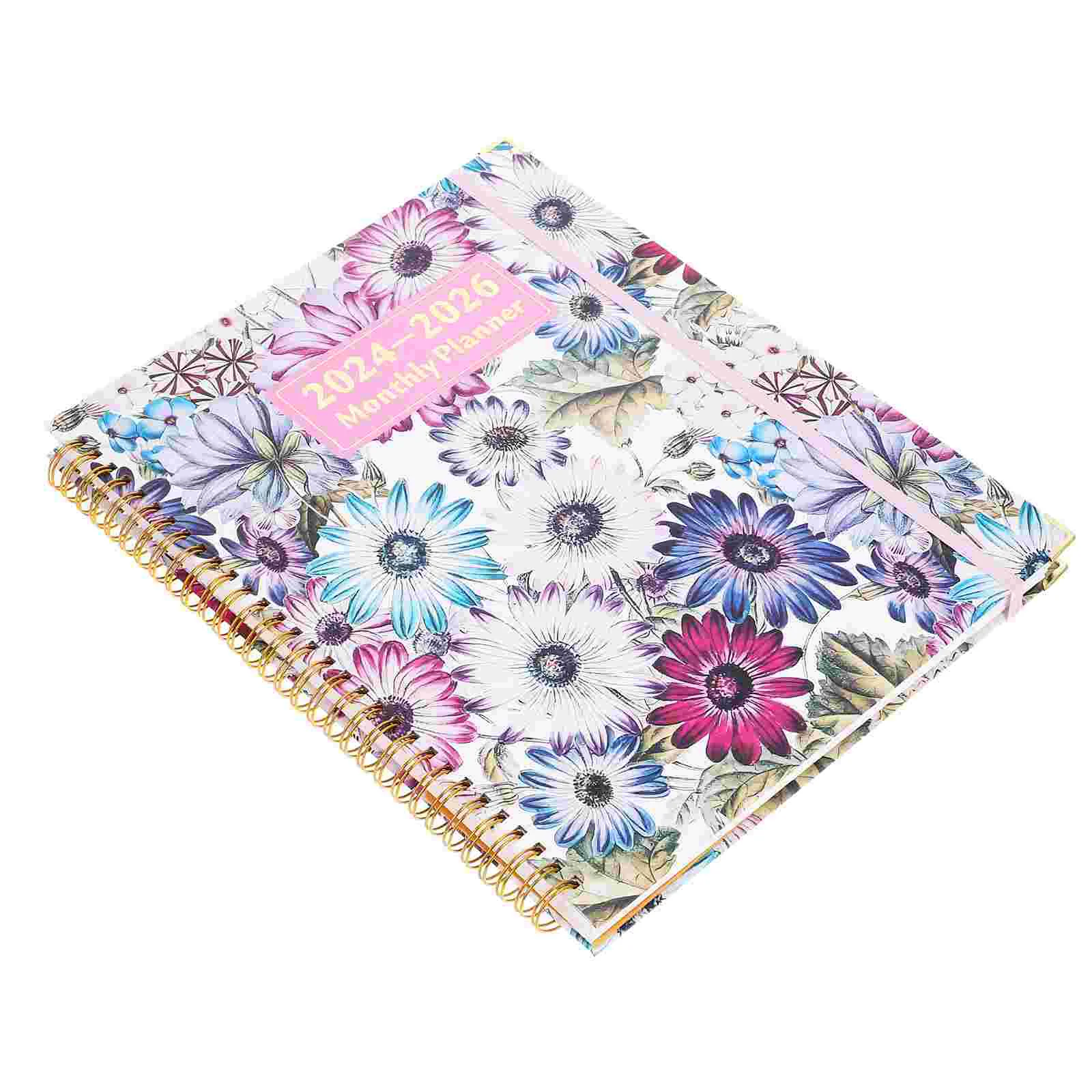 

2024 Agenda Book Portable Planner Notepad Monthly 2024-2026 Daily Planning Handbook Decorative Business Notebook