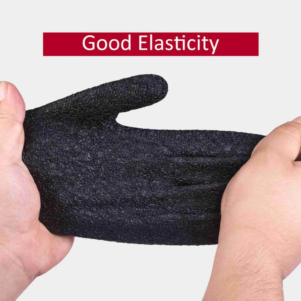 1 Pair Durable Latex Fishing Gloves Non-Slip Quick Drying Fish Catching Gloves Puncture Proof Fisherman Gloves Lure Fishing