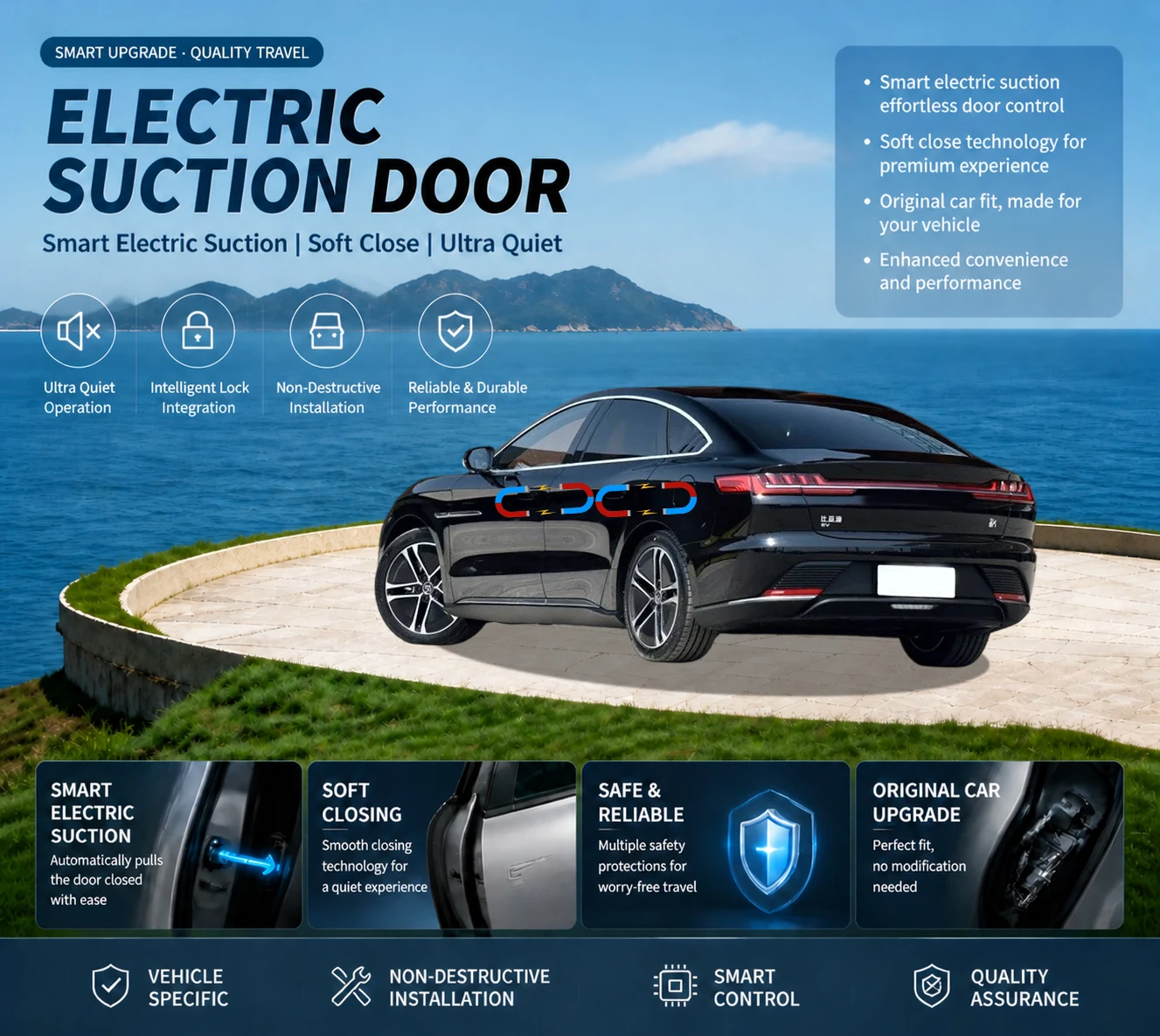 Car Specific Car Modification Auto Suction Soft Close Door Modification Parts & Accessories For BYD Han 2020-present