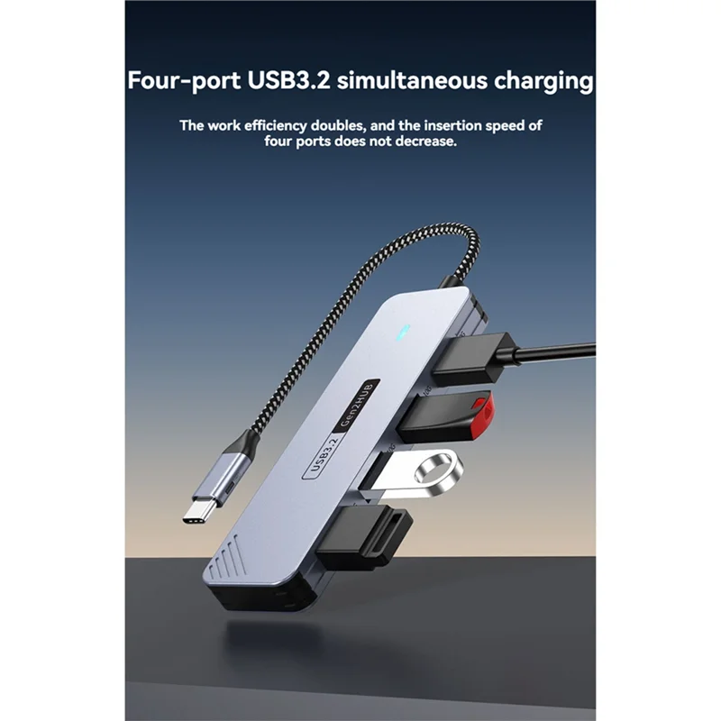 BNVN-3X 10Gbps USB 3.2 GEN2 허브 USB C 허브 고속 USB 분배기 USB Type-C 3.2 허브