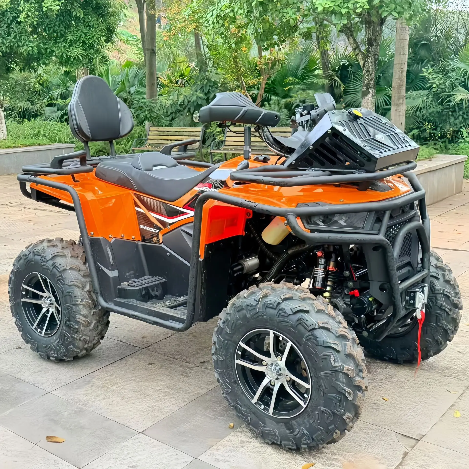 500CC 2-Cylinder 4X4 Water-Cooled ATV, All-Terrain Vehicle, Off-Road Quad Bike, Differential Lock, Full-Size UTV