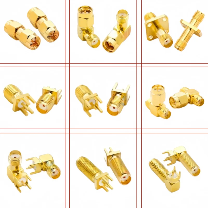 1Pcs/lot SMA connector GPS antenna seat turn SMA-KE socket Female connector RF RF quad-corner offset antenna base