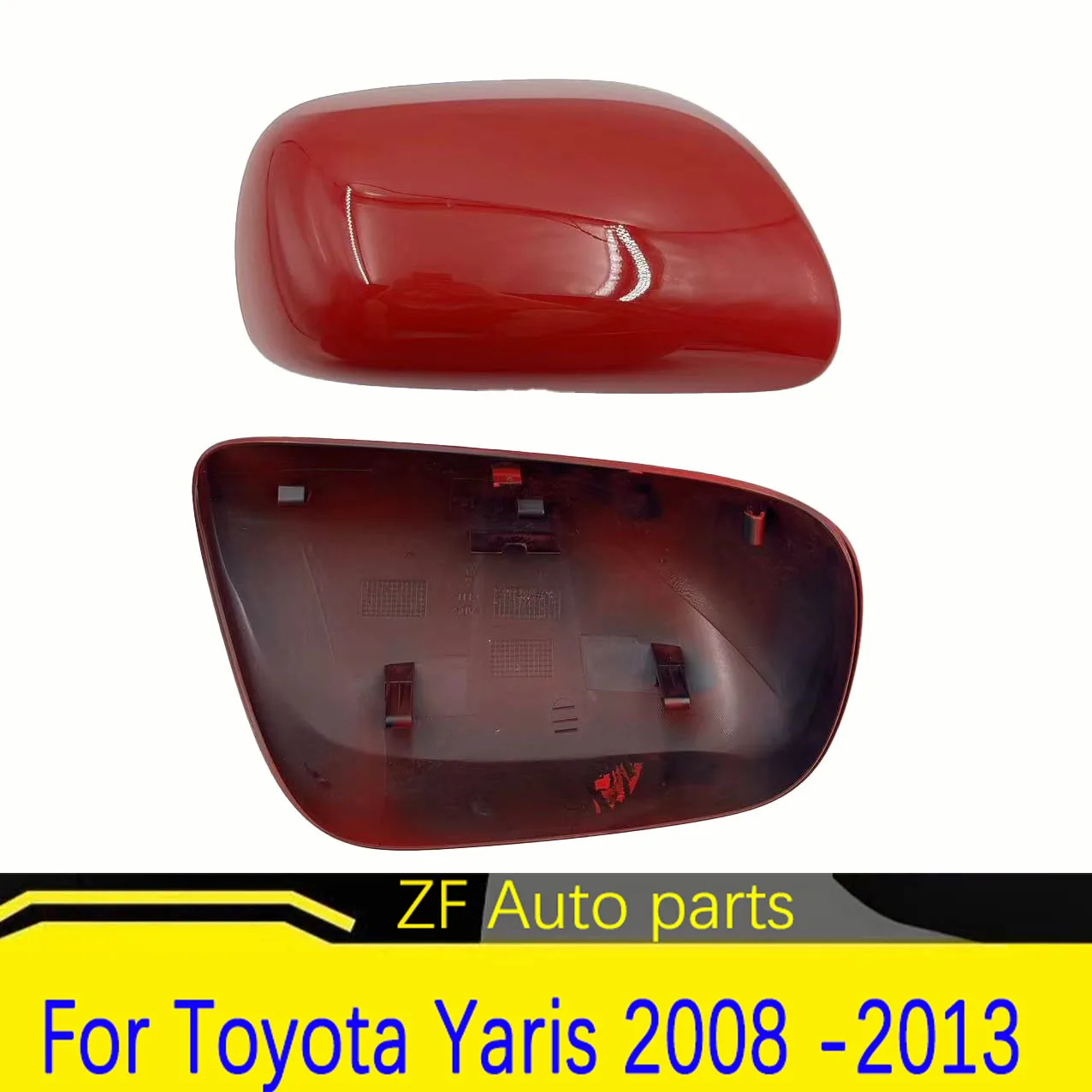 For Toyota Yaris 2008 2009 2010 2011 2012 2013  Outside Rearview Mirror Cover Wing Door Side  Shell Cap Housing