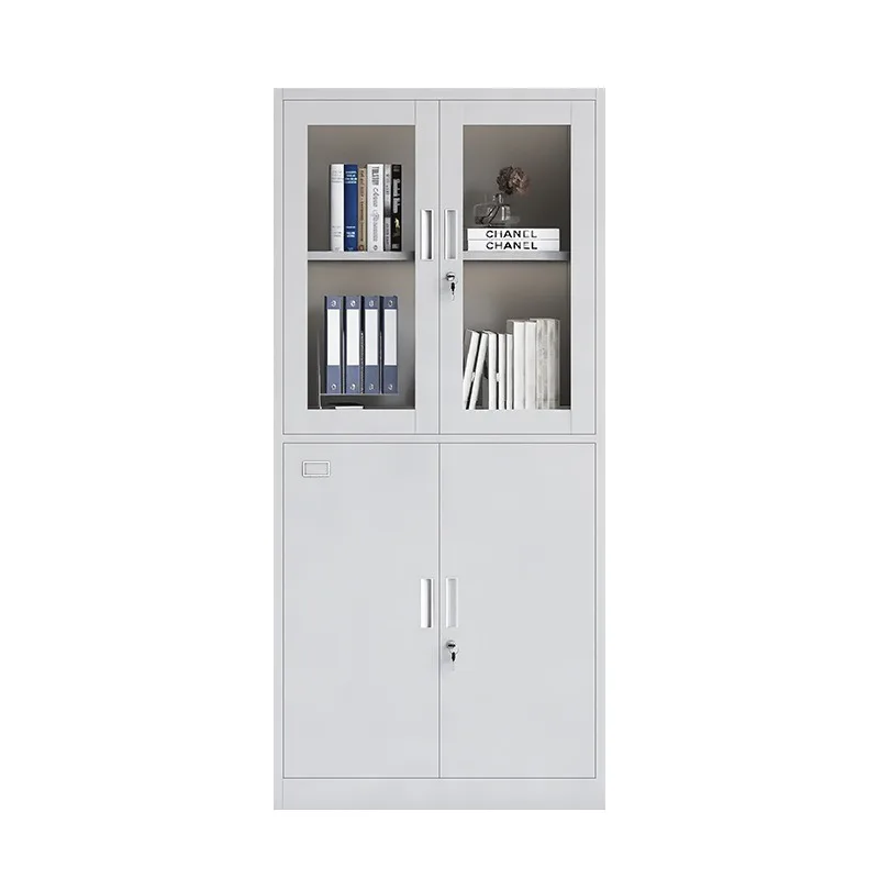 Steel Lockable Filing Cabinet, Metal Storage Chest for Office Financial Vouchers and Document Keeping