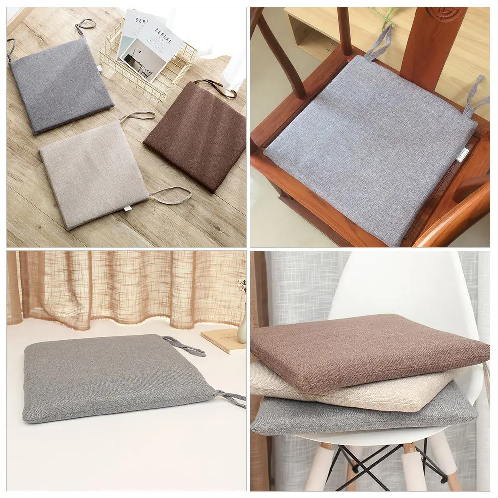 

1Pcs Linen Seat Cushion Stylish Design Refresh Home Auto Look Chair Sofa Seat Pad Office School Car Sitting Comfort