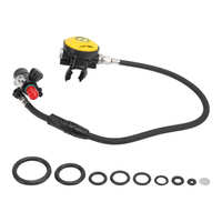 DIDEEP Scuba Diving Equipment Set with First Stage Relief Valve Second Stage X4000 Pro Breather Underwater Regulator Set
