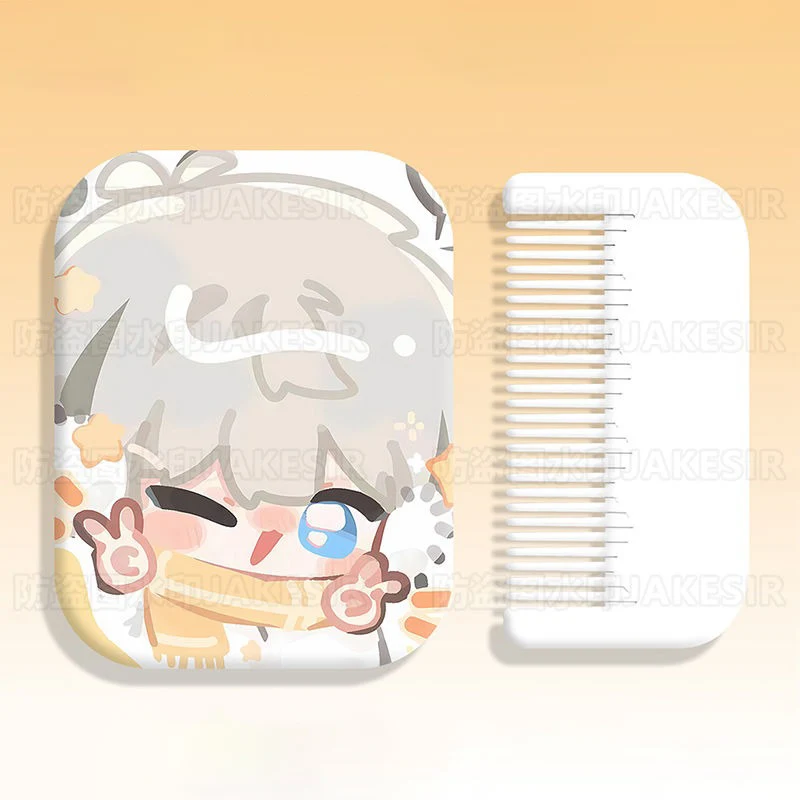 8x6cm, Love and deepspace, Folding Single-side Makeup Mirror, Portable Travel, Anime Cute Student Girls Kids Gifts, Rectangular