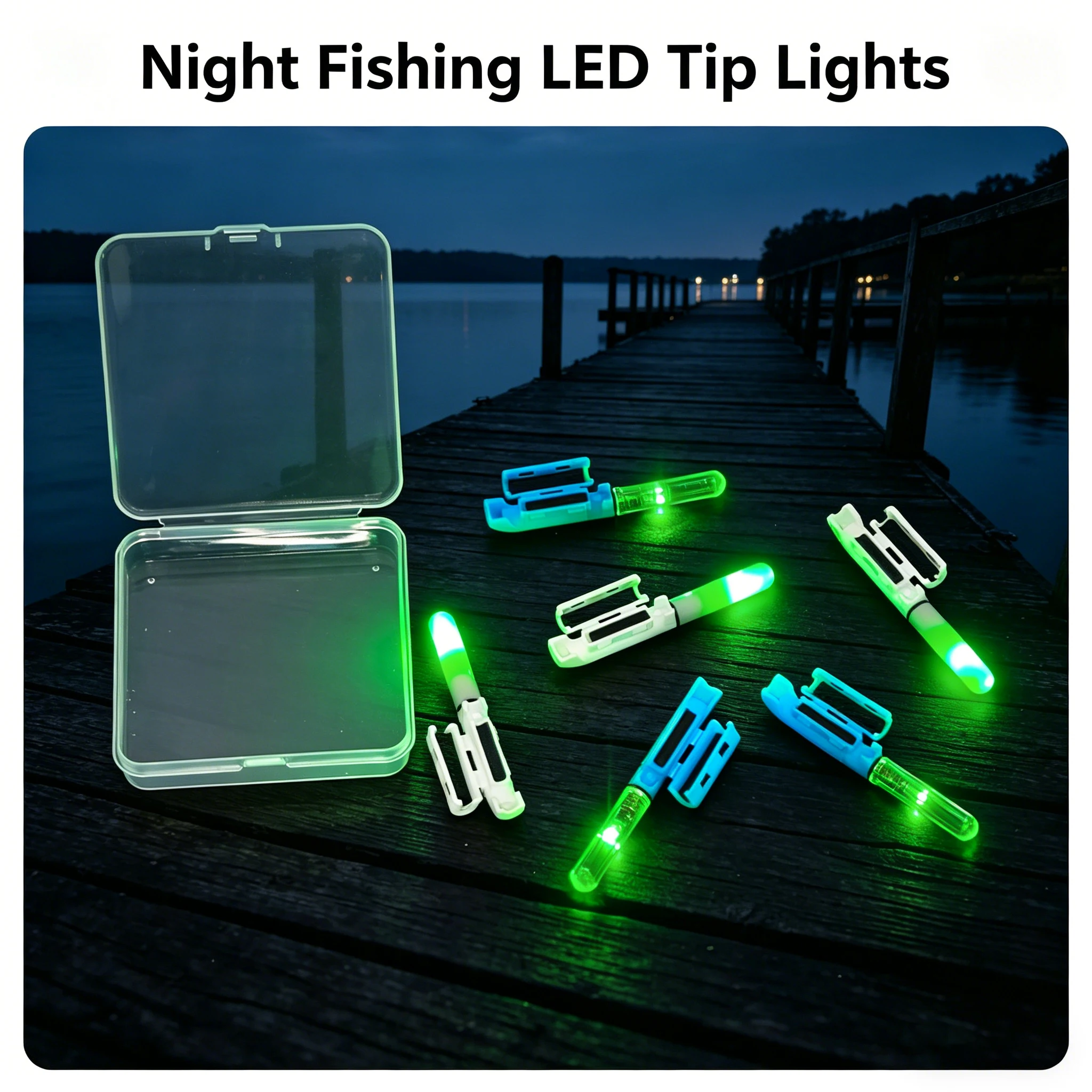 6Pcs LED Fishing Rod Tip Light Night Glow Bite Alarm Luminous Fish Rod Indicator Outdoor Fishing Accessories gallery 2