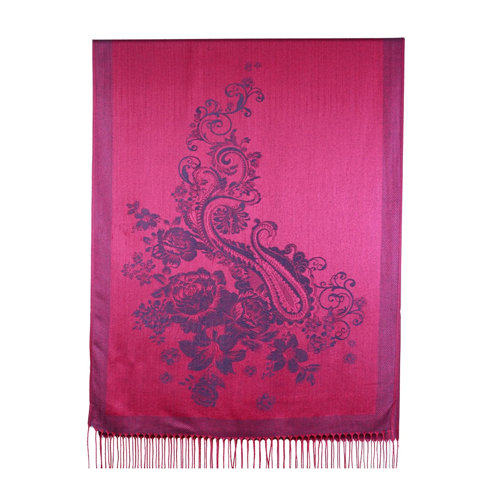 Scarf Silk Wrapping Shawl Designer Mujer Jacquard Kashmir Pashmina Foulard Femme Paisley Stole Tassel