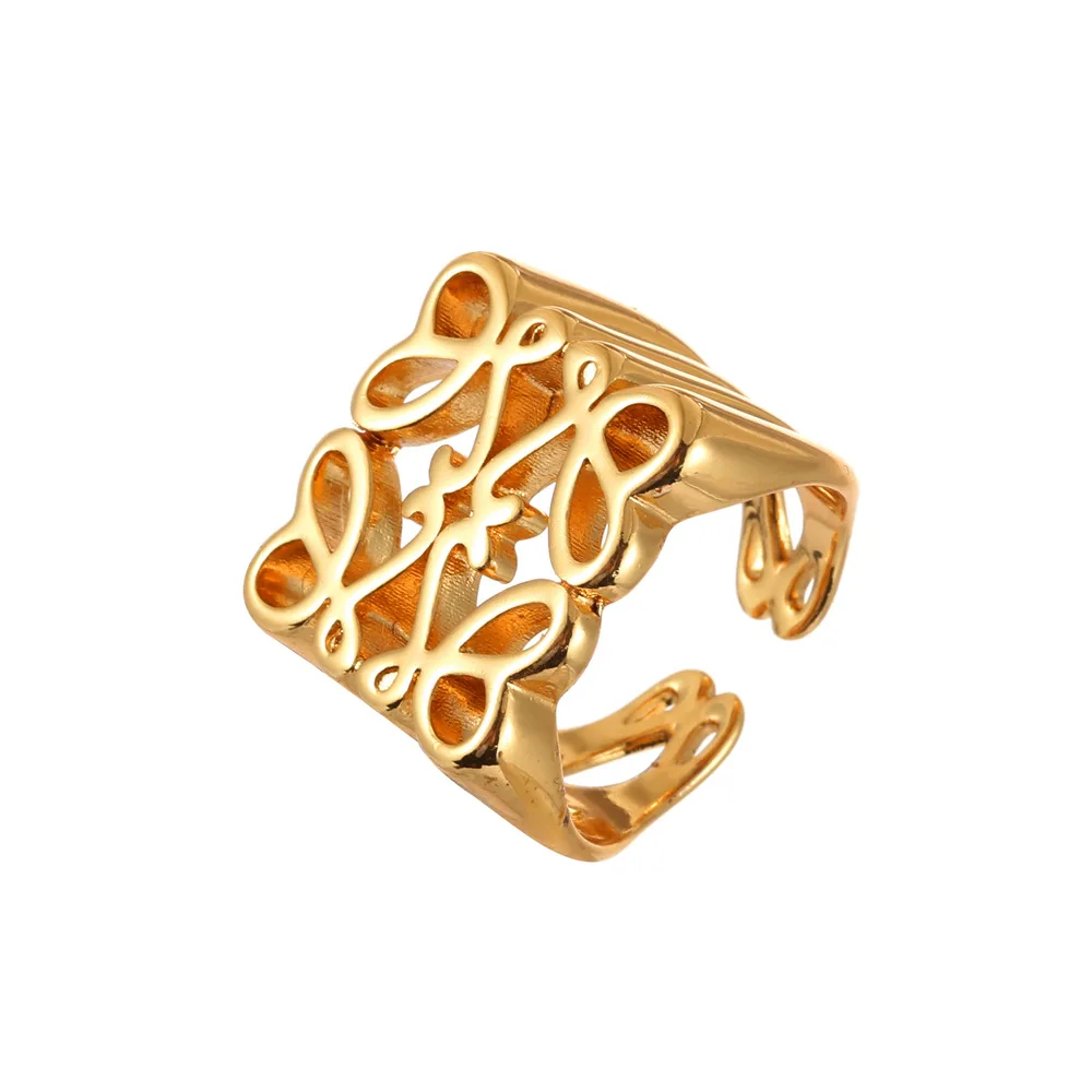 تصميم متخصص صغير، نمط مجوف مربع، خاتم عصري وراقي، فاخر خفيف، مجوهرات رائعة وعصرية لـ wo #5