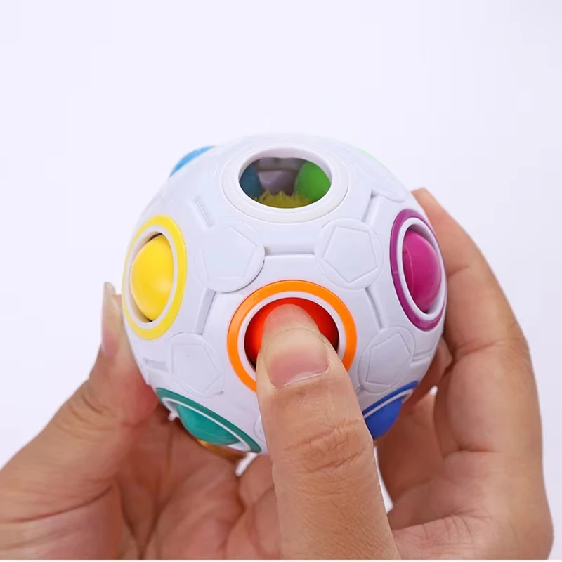 

1pcs Creative Magic Spheric Cube Speed Rainbow Ball Puzzles Learning Educational Toys For Children Adult Office Anti Stress Gift