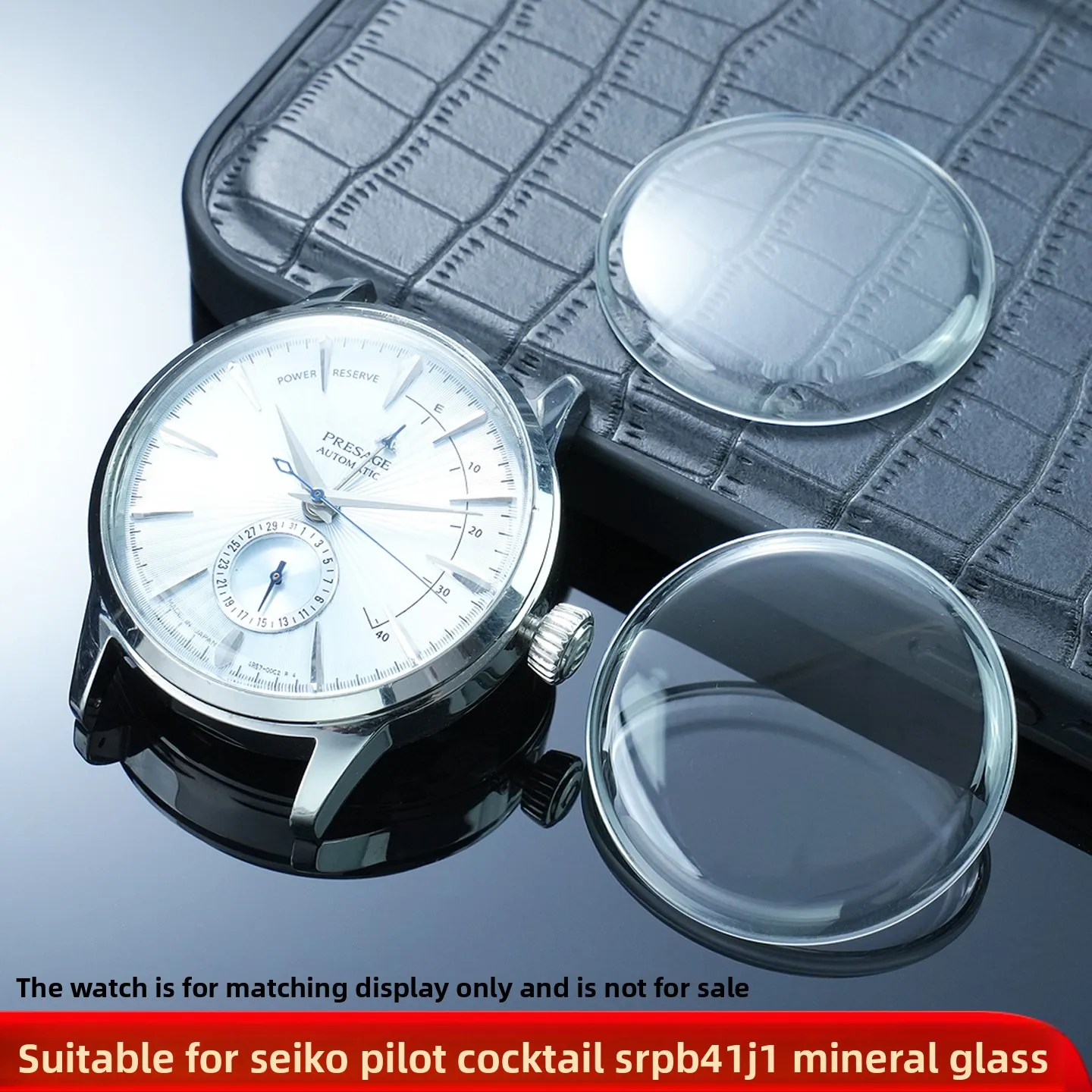 Cristal mineral con forma de olla de 36mm para Seiko Cocktail SRPB41J1 SSA343, cristal transparente con revestimiento, piezas de espejo, accesorios para relojes de hombre
