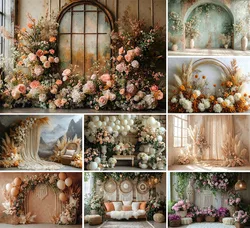Mehofond Photography Background Retro Room Boho Arch Floral Adult Birthday Wedding Maternity Portrait Decor Backdrop Photo Studi