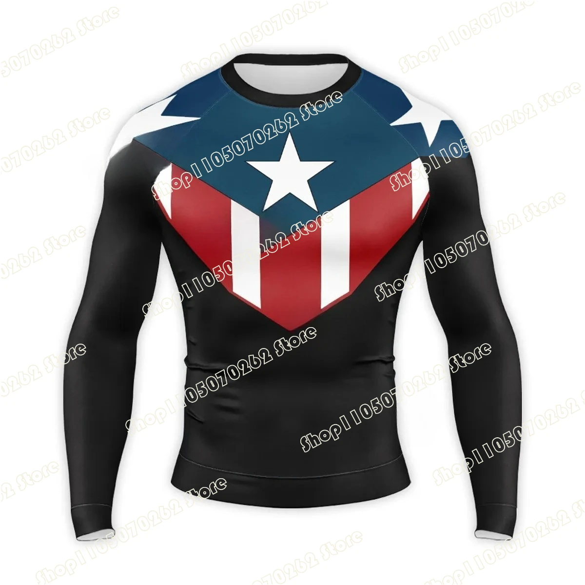 لياقة بدنية بنمط مطبوع ثلاثي الأبعاد، مناسبة لجميع الأعمار والجنسين، تي شيرت بأكمام طويلة، قميص علوي مريح وجيد التهوية 42