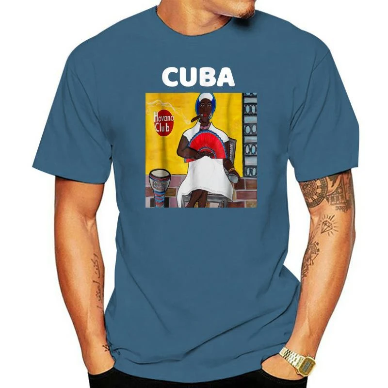 New  Vintage Cuban Tee Fashion Oversized Men T Shirt  Hot sale Tee-shirt Cuba T-Shirt Afro Cuban Cigar Tee Shirt  harajuku