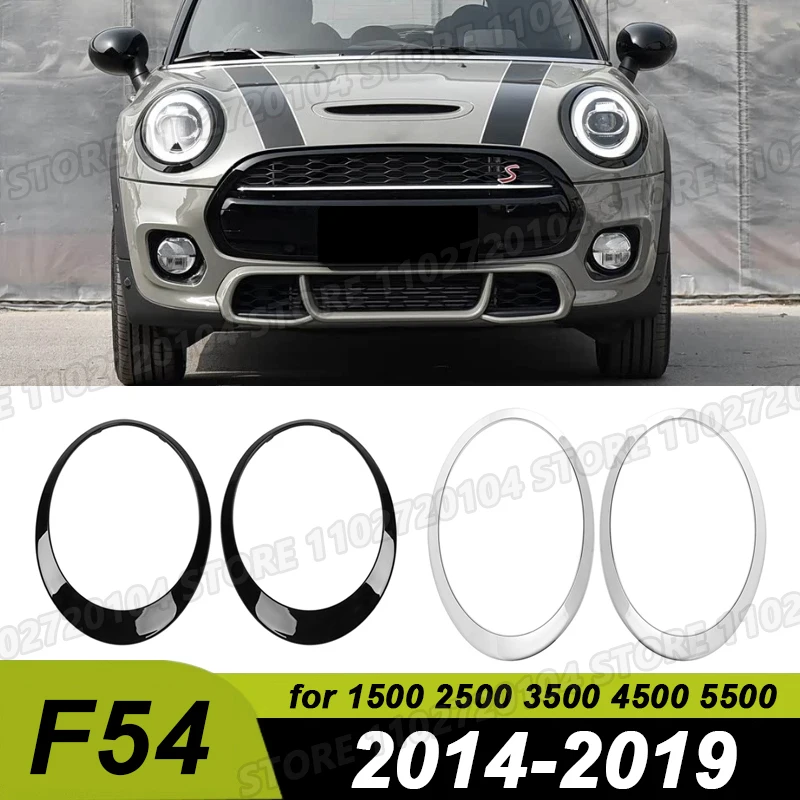

for BMW 2014-2019 Mini Clubman F54 Headlight Trim Ring Cover Bezel Chrome Black 51137351371 51137351372 51138739497 51138739498