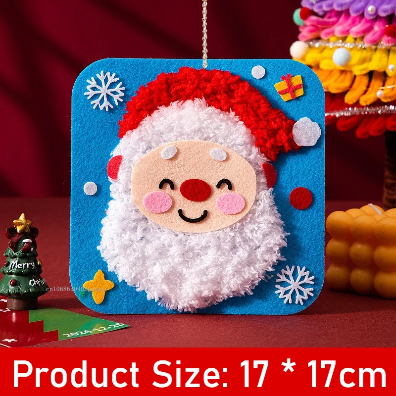 Non-Woven Fabric Christmas Sewing Kit Handmade DIY Material Sewing Projects Fun Threading Handicrafts Embroidery Kit Xmas Gift