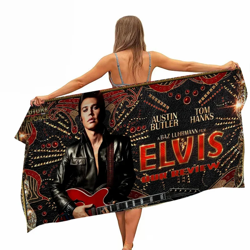 E-Elvis-Presley Microfiber Toalha de Praia, Quick-Dry Absorvente, Soft Yoga, Natação Resort, Escalada