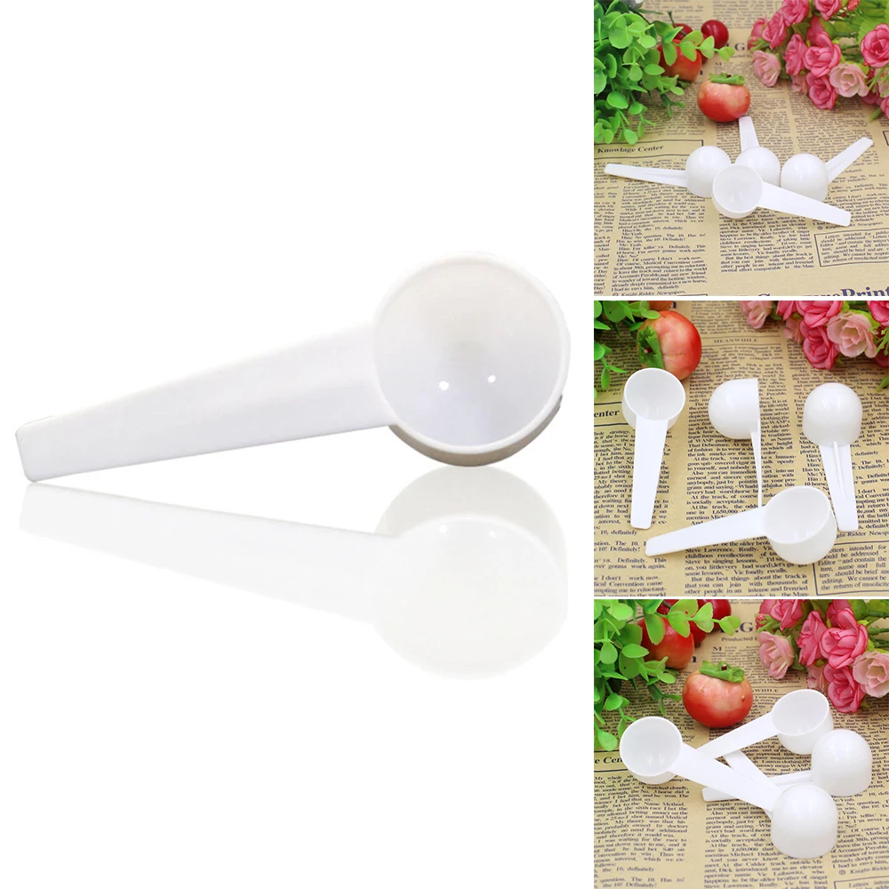 5pcs 10ml 5g PP Measure Spoon Reusable Food Grade Spoons Plastic Measuring Scoop Milk Coffee Teaspoon Milk Powder Spoon Kitchen