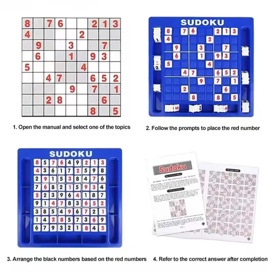 1set- child Puzzle Sudoku Games Nine Palace Grid Parent-child Game Students Thinking Training Sudoku Introductory Intelligence