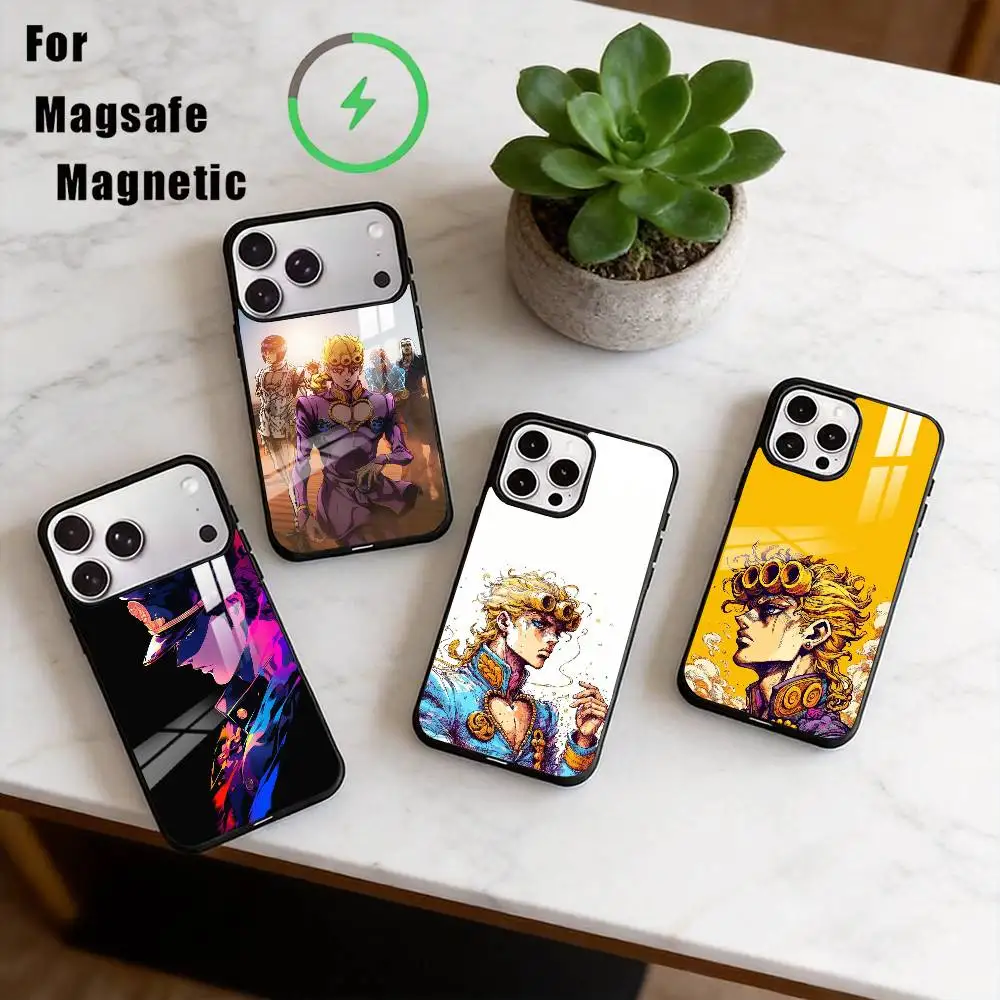 

J-JoJo's Bizarre Adventure Phone Case For iPhone17,16,15,14,13,12,11 Plus,Pro Magnetic For Magsafe Wireless Charging