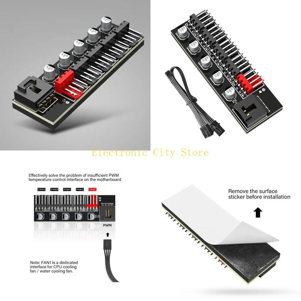 

Universal 4PIN FAN SPLITER для нескольких вентиляционных цепи ПК 12 В 4PIN SPLITER HU8D