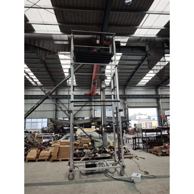 Máquina de elevação hidráulica da manutenção da construção da plataforma 6M 8M do trabalho da elevação da capacidade 500KG