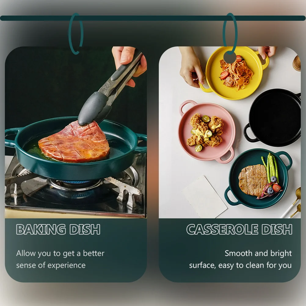 

Ceramic Baking Pan Premium Non-Stick Oven Safe Dish for Kitchen Bbq Lasagna Quiche Cooking Multi-Functional Casserole Cookware