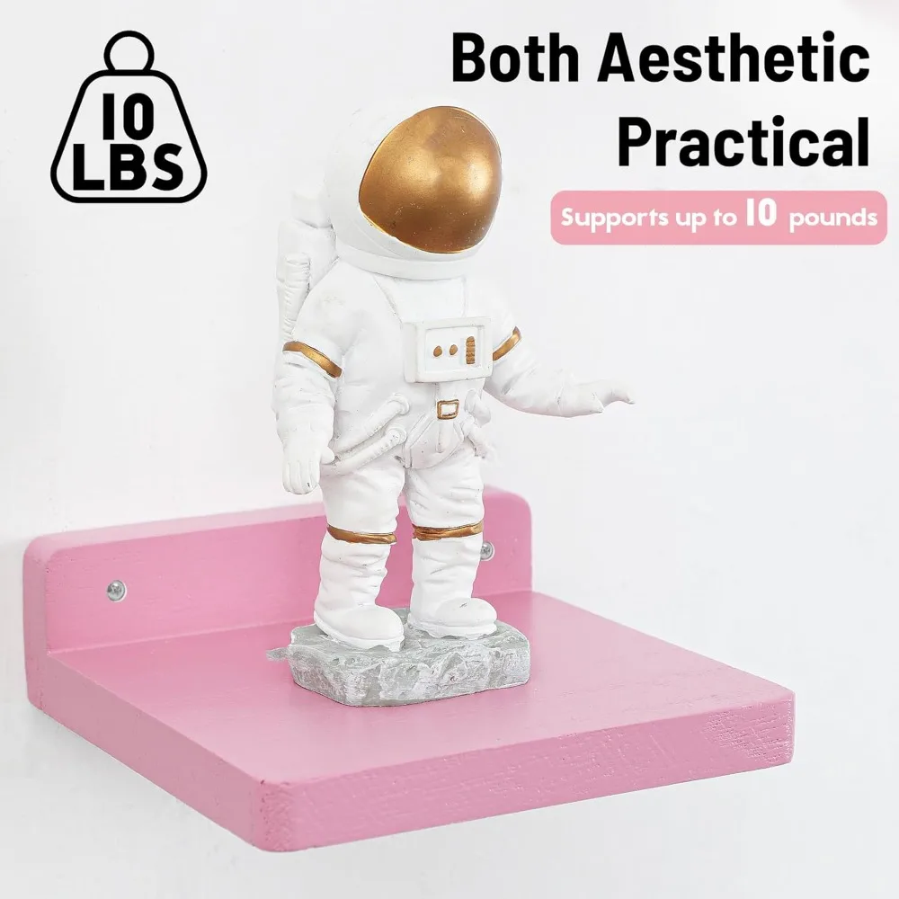 رف عائم صغير، أرفف صغيرة 5 بوصة، مجموعة من 3 أرفف حائط صغيرة لغرفة النوم وغرفة المعيشة والحمام والمطبخ والمكتب وديكور الغرفة ( #4